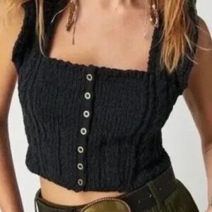 FREE PEOPLE | Babe Corset | Black | Women's Small | NWT